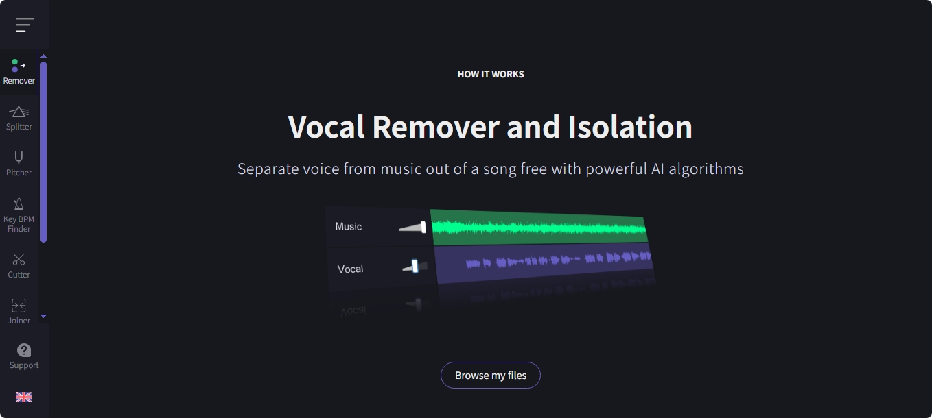 Vocal Remover and Isolation 在线人声分离工具 Vocal Remover and Isolation