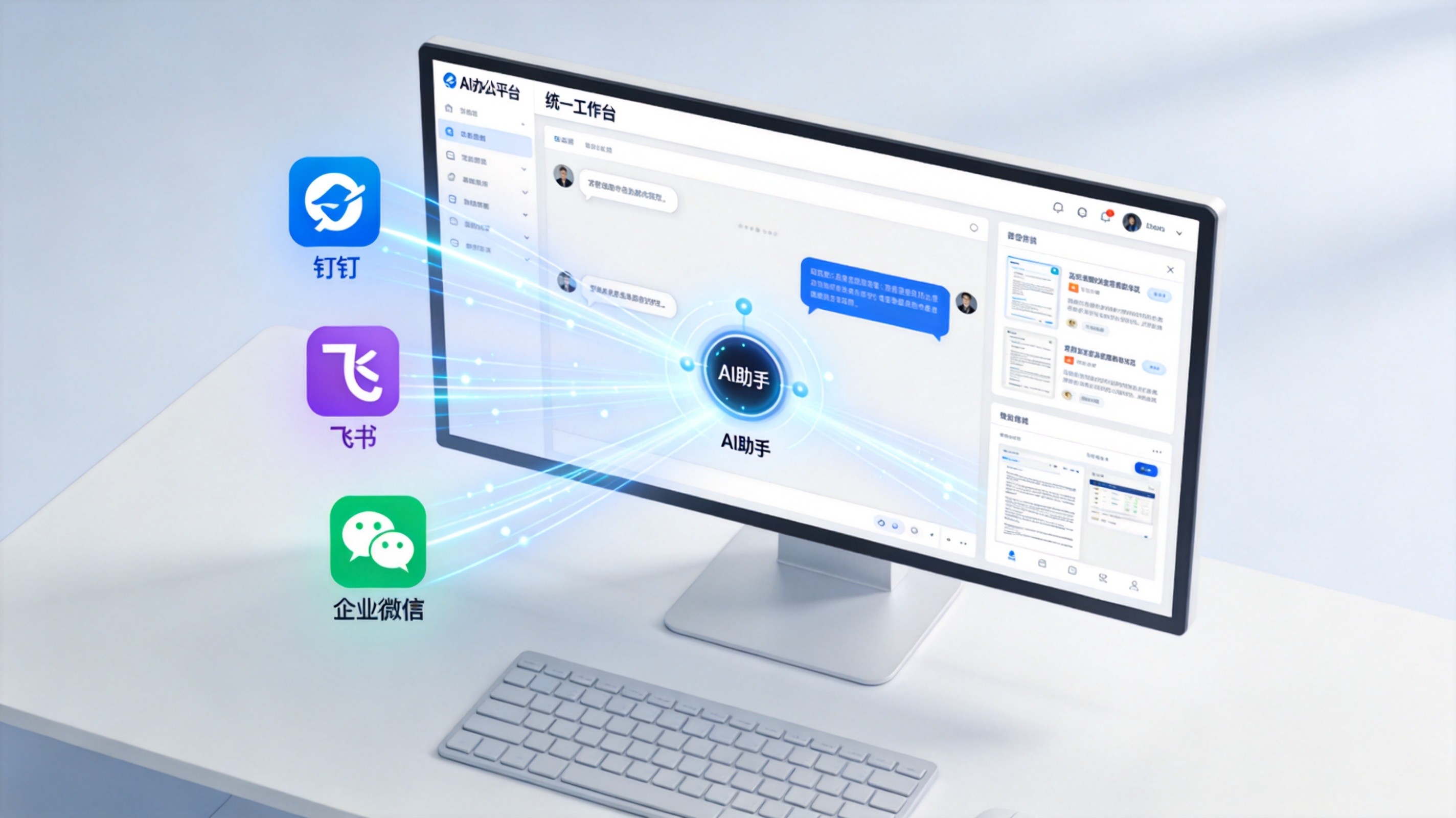 千问办公正式接入企业微信,实现钉钉飞书企微三大平台全覆盖 | AI办公赛道进入整合时代