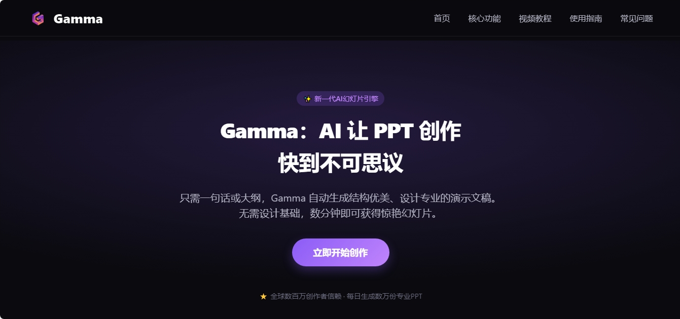 Gamma AI演示文稿与网页生成平台 Gamma